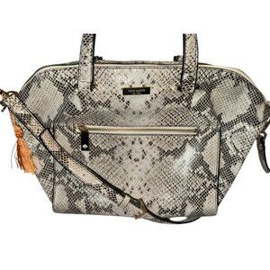 Like New Kate Spade Savannah Parliament Snakeskin Shoulder Bag Purse
